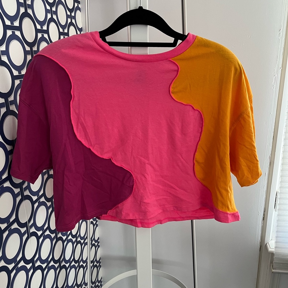 Wild Fable Colorblock Patchwork Tee - image 2